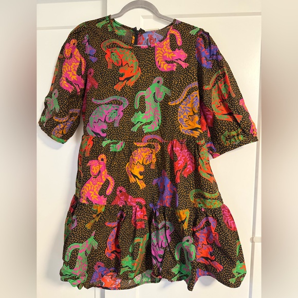 Farm Rio Womens Leopard Mini Dres - Picture 4 of 7